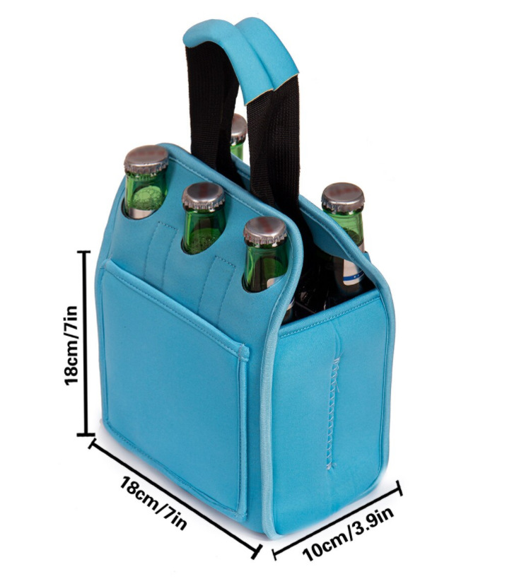 Neoprene Water Bottle Holder Insulated Beer Carrier for Six