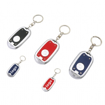Keychain with led light, soft touch