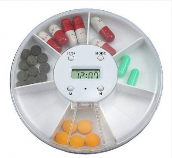 Circular timing 7 days pill box
