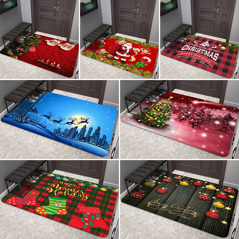 Rectangular Christmas Theme Doormat