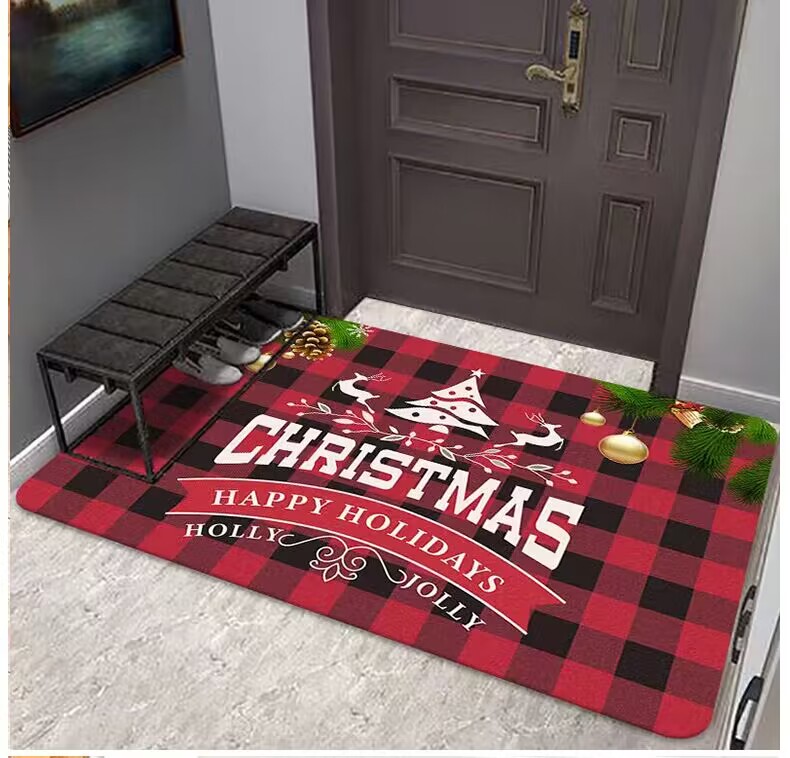 Rectangular Christmas Theme Doormat