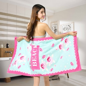 Custom Printed Bath Towel Lovers Beach Towel