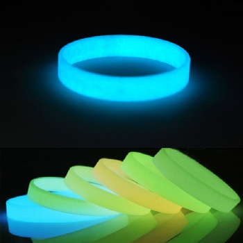 1/2 Inch Glow In The Dark Silicone Wristbands