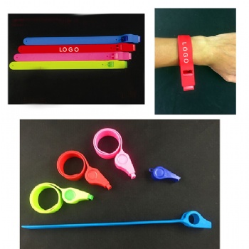 Silicone Slap Wristband Whistle