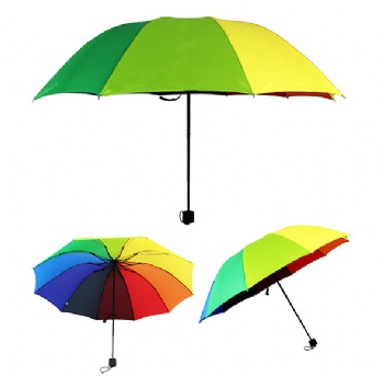Foldable rainbow umbrella