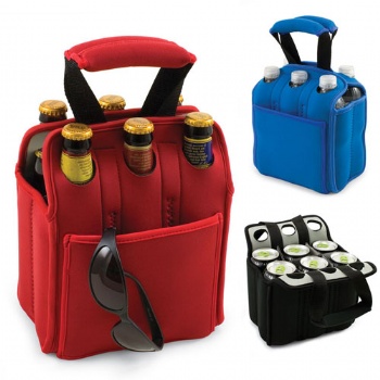 Neoprene Water Bottle Holder Insulated Beer Carrier for Six