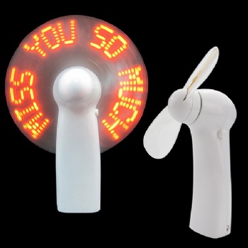 Mini LED Light Up Message Fan